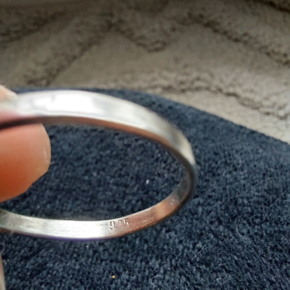 925 sterling silver Blue sapphire ring - Picture 6 of 7